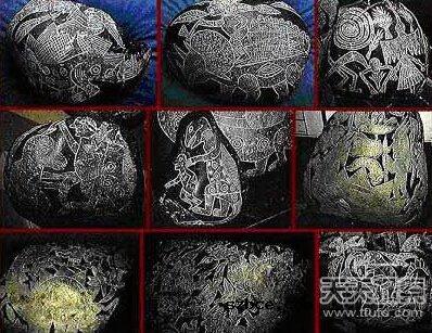 史前雕纹石揭示恐龙曾被巨人族统治！