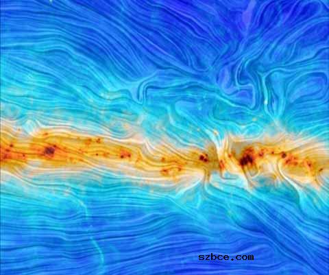 科学家绘制银河系磁场结构图：画面如梵高作品