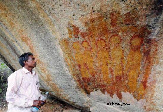 印度发现万年前壁画 疑证实曾有外星人来访